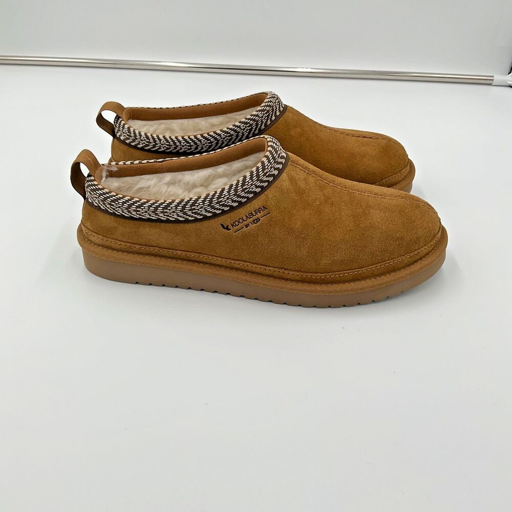 Ugg Koolaburra Burree Suede Clog Mules Slip On Comfort Shoes Slippers Mens‎ Sz 8